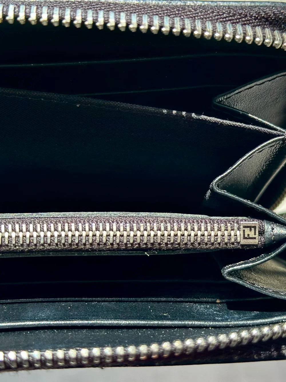 Fendi Vitello Liberty Fun Fair Studded Zip-Around Wallet